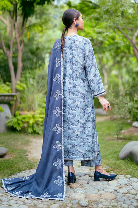 Baroque Prints 3-Piece Digital Print Viscose Suit with Printed Shawl.