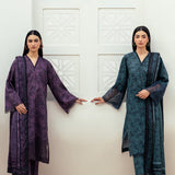 Baroque Prints 3-Piece Digital Print Viscose Suit with Printed Shawl.