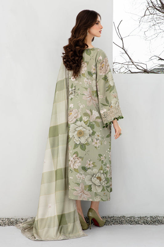 Baroque Prints 3-Piece Digital Print Viscose Suit with Printed Shawl.