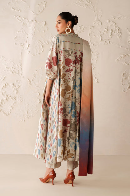 Baroque Prints 3-Piece Digital Print Viscose Suit with Printed Shawl.