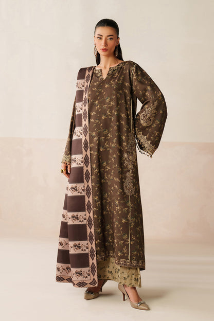 Baroque Prints 3-Piece Digital Print Viscose Suit with Printed Shawl.