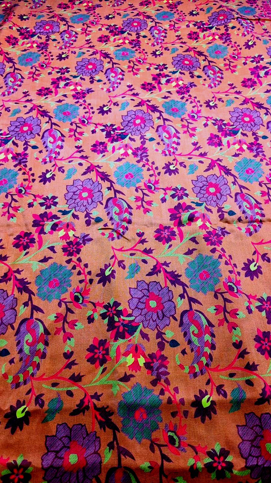 Baroque Prints 3-Piece Digital Print Viscose Suit with Printed Shawl.