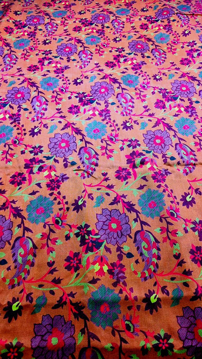 Baroque Prints 3-Piece Digital Print Viscose Suit with Printed Shawl.