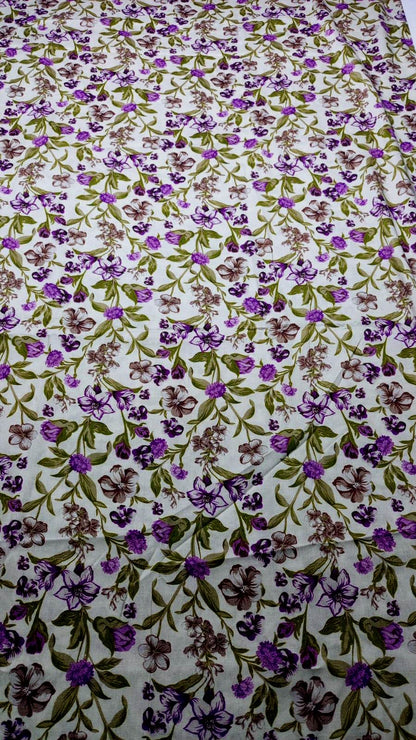 Baroque Prints 3-Piece Digital Print Viscose Suit with Printed Shawl.