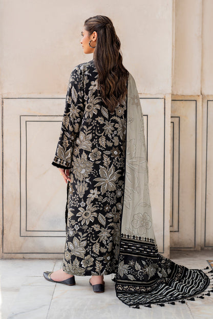 Baroque Prints 3-Piece Digital Print Viscose Suit with Printed Shawl.