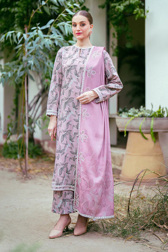 Baroque Prints 3-Piece Digital Print Viscose Suit with Printed Shawl.