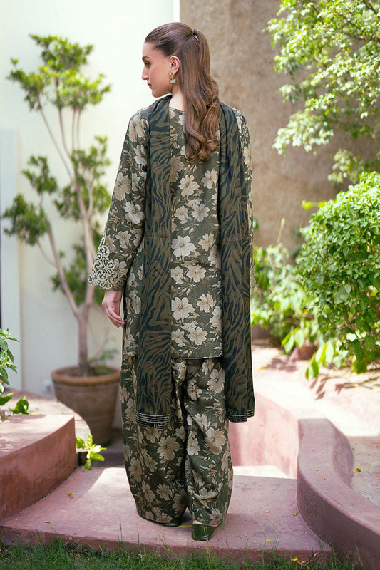 Baroque Prints 3-Piece Digital Print Viscose Suit with Printed Shawl.