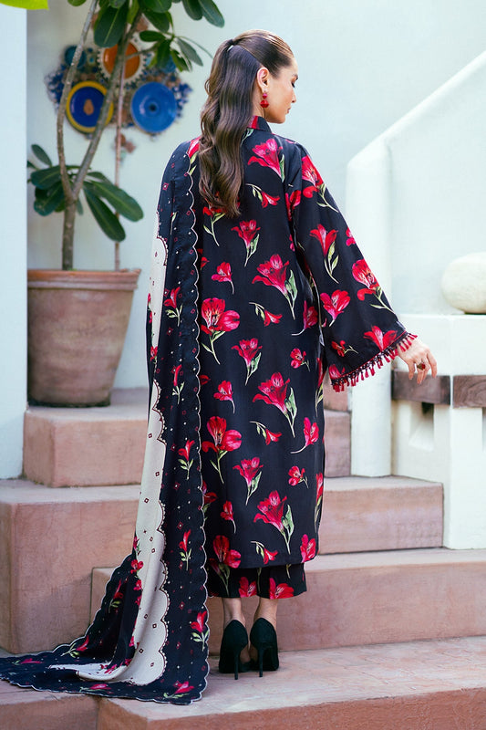 Baroque Prints 3-Piece Digital Print Viscose Suit with Printed Shawl.