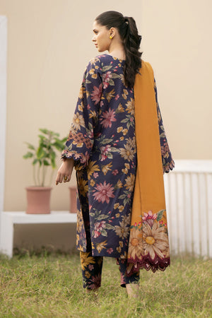Baroque Prints 3-Piece Digital Print Viscose Suit with Printed Shawl.