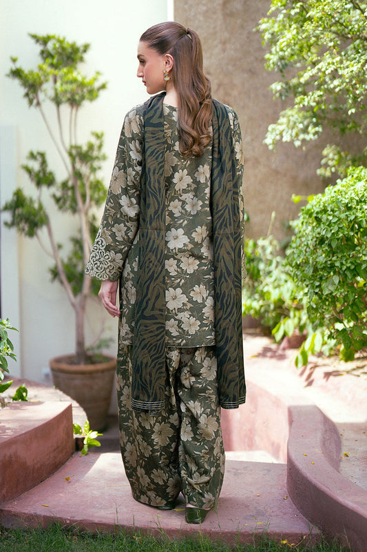 Baroque Prints 3-Piece Digital Print Viscose Suit with Printed Shawl.